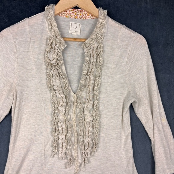 Anthropologie One Sept Ruffle Trim Tunic Top – Sz S (Excellent Condition) - Picture 2 of 12